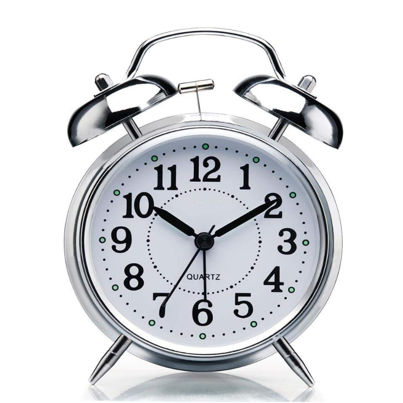 Horloge-réveil-double-cloche-yallafid-maison-yallafid-tunisie-yallafid Réveil Rétro Double Cloche – Image 1