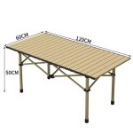 Table pliable de camping en aluminium grand format – Image 2