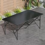 Table pliable de camping en aluminium grand format – Image 7