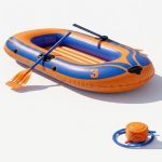 Bateau gonflable 2 places avec rames et gonfleur – Image 6