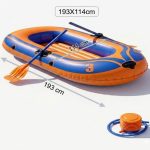 Bateau gonflable 2 places avec rames et gonfleur – Image 2