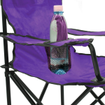 Chaise de camping pliante avec porte-gobelet-Mauve – Image 4