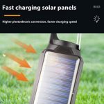 Lampe de camping rechargeable à l'énergie solaire ovale – Image 5