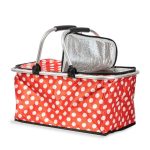 Panier de Pique-Nique Isotherme 30L Rouge à Pois – Image 4