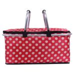 Panier de Pique-Nique Isotherme 30L Rouge à Pois