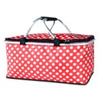 Panier de Pique-Nique Isotherme 30L Rouge à Pois – Image 3