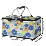 Panier de Pique-Nique Isotherme 30L-Floral – Image 4