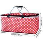 Panier de Pique-Nique Isotherme 30L Rouge à Pois – Image 2