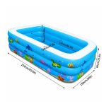 Piscine gonflable rectangulaire 210 X150X60cm – Image 3