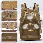 Sac à Dos Tactique Militaire Camouflage 55L – Image 2
