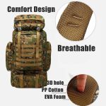 Sac à Dos de randonnée  grand volume 80L Numérique – Image 7