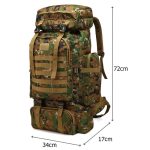 Sac à Dos de randonnée  grand volume 80L Numérique – Image 10