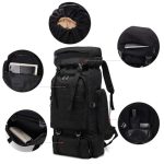 Sac à Dos de randonnée  grand volume 80L Noir – Image 7