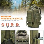 Sac à Dos de randonnée grand volume 80L Vert – Image 2