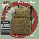 Sac à dos tactique 55 L Marron – Image 6