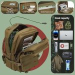Sac à dos tactique 55 L Marron – Image 4