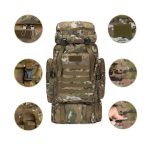 Sac à Dos de randonnée grand volume 80L Militaire – Image 4