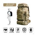 Sac à Dos de randonnée grand volume 80L Militaire – Image 3